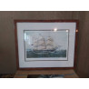 REPRO MARINE SOUS VERRE CADRE COULEUR NOYER