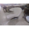MERIDIENNE PIVOTANTE DESIGN CUIR BLANC 
