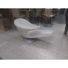 MERIDIENNE PIVOTANTE DESIGN CUIR BLANC 
