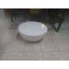 TABLE BASSE RONDE LAQUE BLANC 