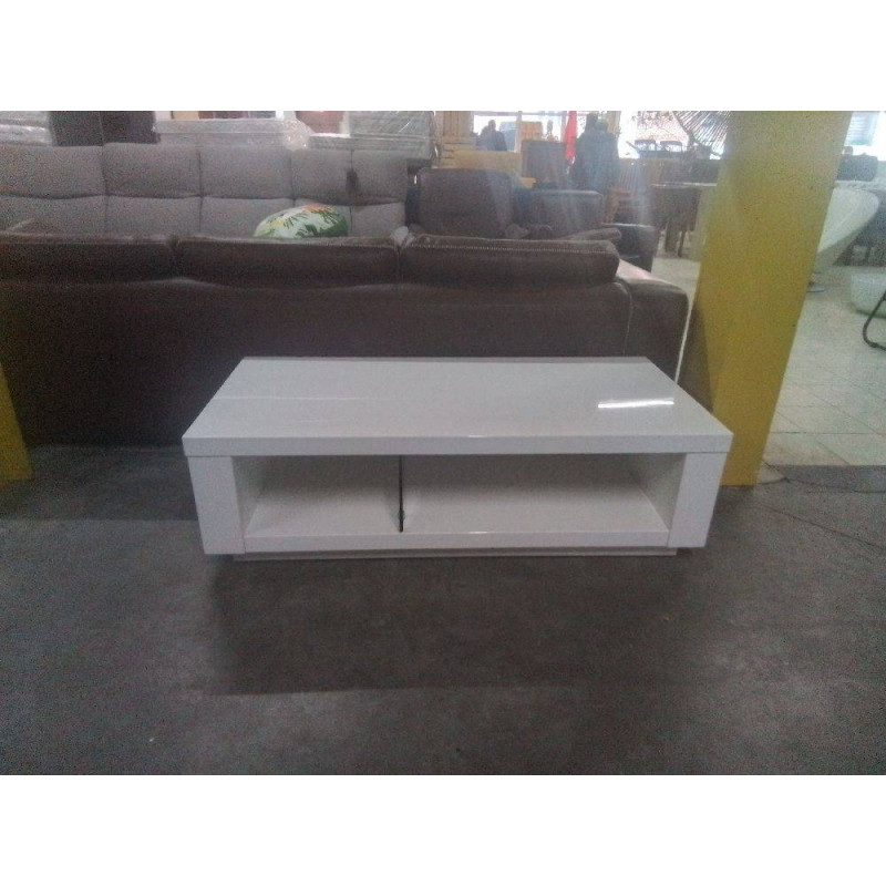 TABLE DE SALON MODERNE LAQUEE BLANCHE