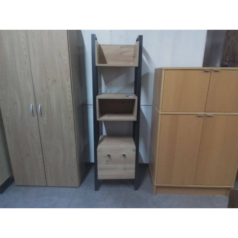 MEUBLE DE RANGEMENT AGGLO ET METAL 1 PORTE 