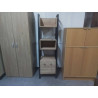 MEUBLE DE RANGEMENT AGGLO ET METAL 1 PORTE 