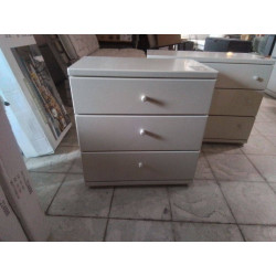 MEUBLE BAS BLANC 3 TIROIRS 