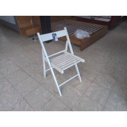 CHAISE PLIANTE BLANCHE 