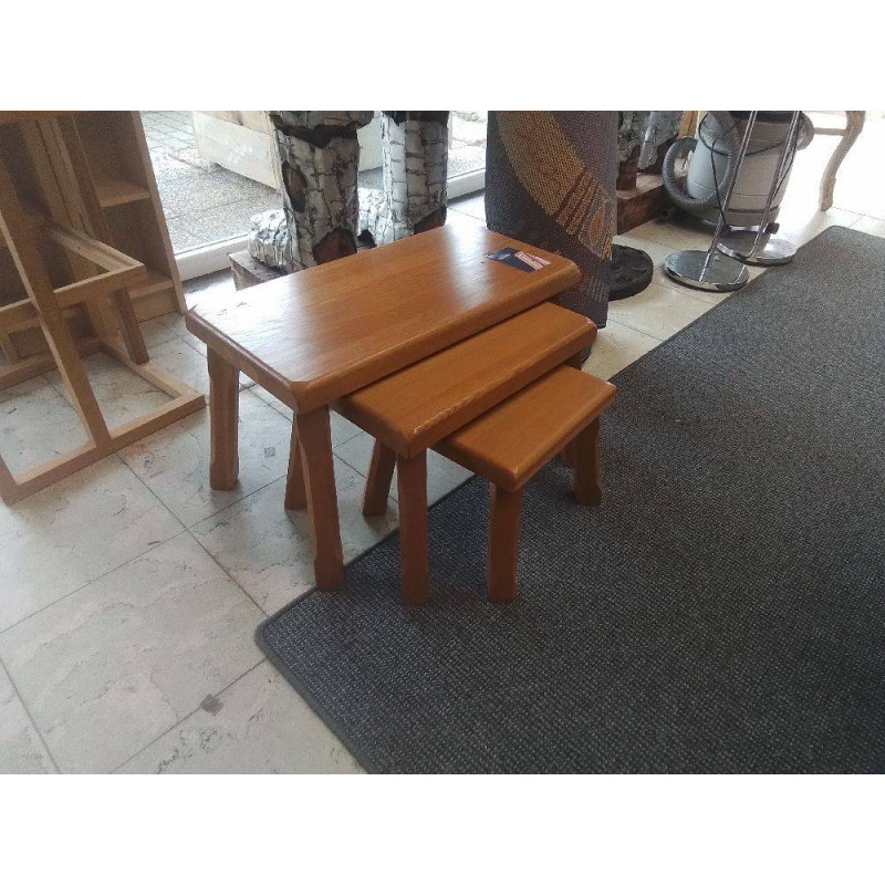 SET DE 3 TABLES GIGOGNES CHENE CLAIR 