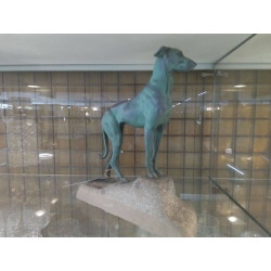 STATUE CHIEN EN REGULE ART DECO SIGNE MASSON