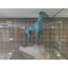 STATUE CHIEN EN REGULE ART DECO SIGNE MASSON