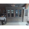 VAISSELIER 2 CORPS VITRE 8 PORTES GRIS JB 