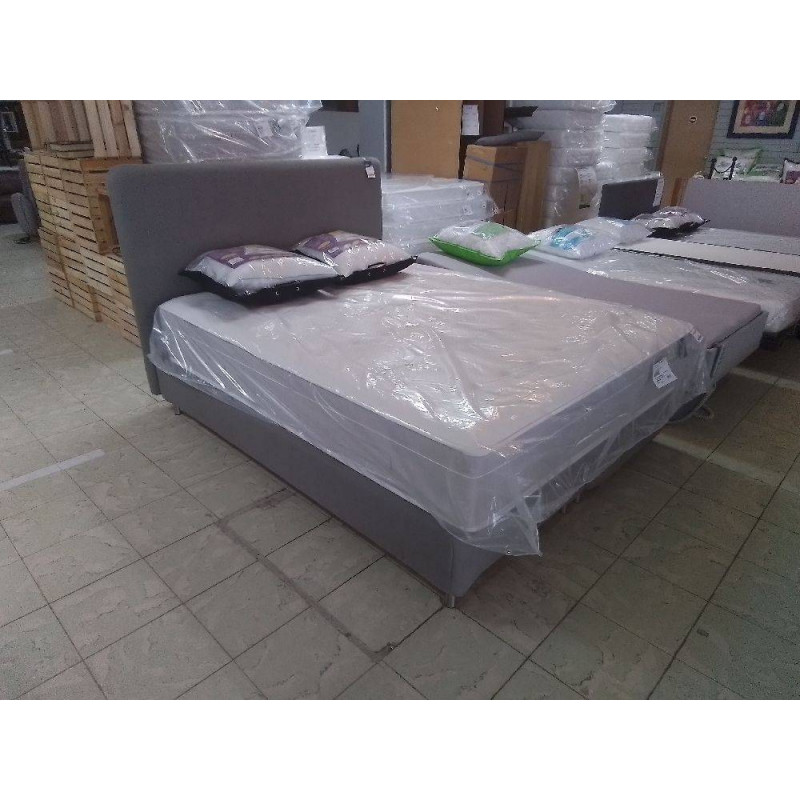 CADRE DE LIT 160X200 TISSU GRIS 