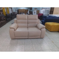 CANAPE 2 PLACES CUIR BEIGE...