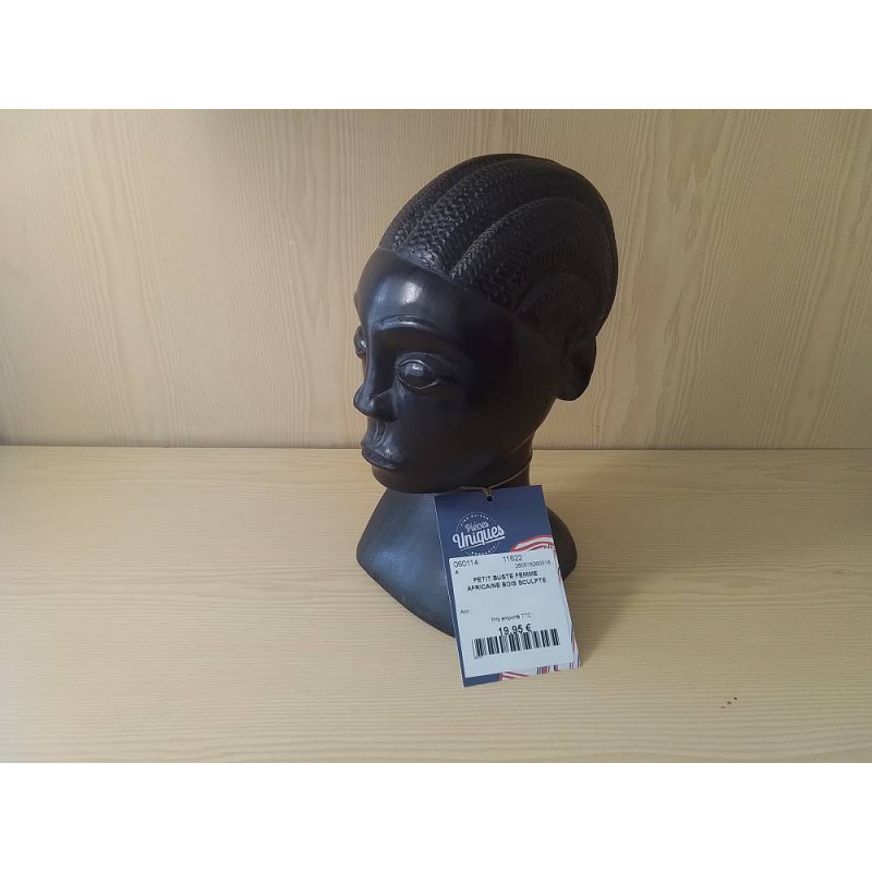 PETIT BUSTE FEMME AFRICAINE BOIS SCULPTE