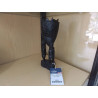 STATUETTE 3 AFRICAINS BOIS SCULPTE ABIME