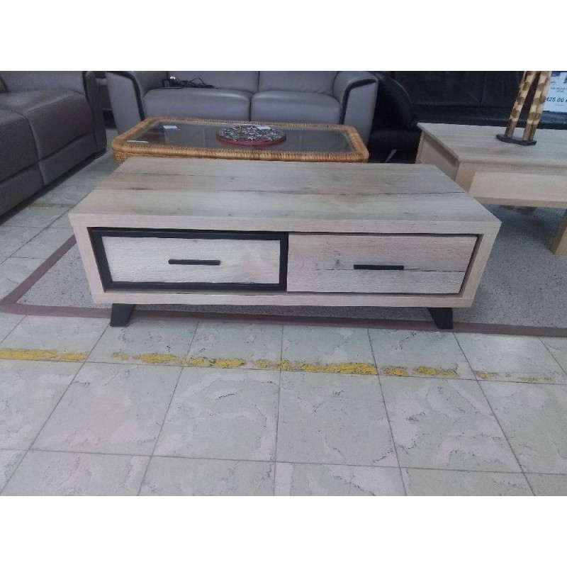 TABLE DE SALON MODERNE 2 TIROIRS 