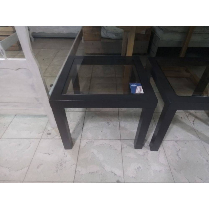 TABLE BASSE CARREE VITREE