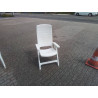 FAUTEUIL DE JARDIN PLIANT PVC BLANC 
