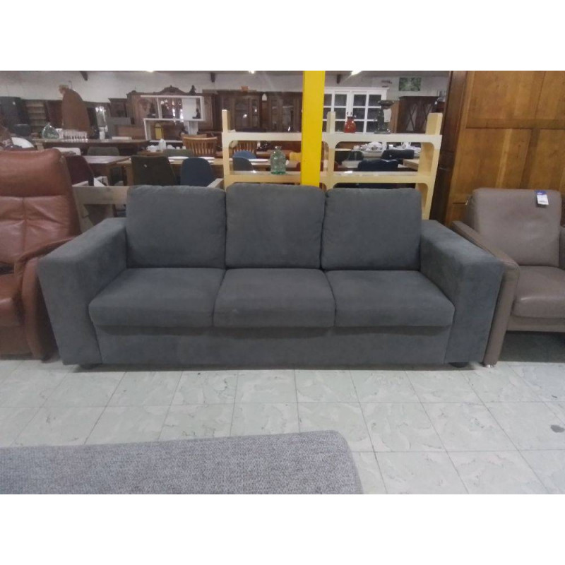 CANAPE 3 PLACES TISSU GRIS 