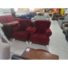 FAUTEUIL CLUB TISSU ROUGE 