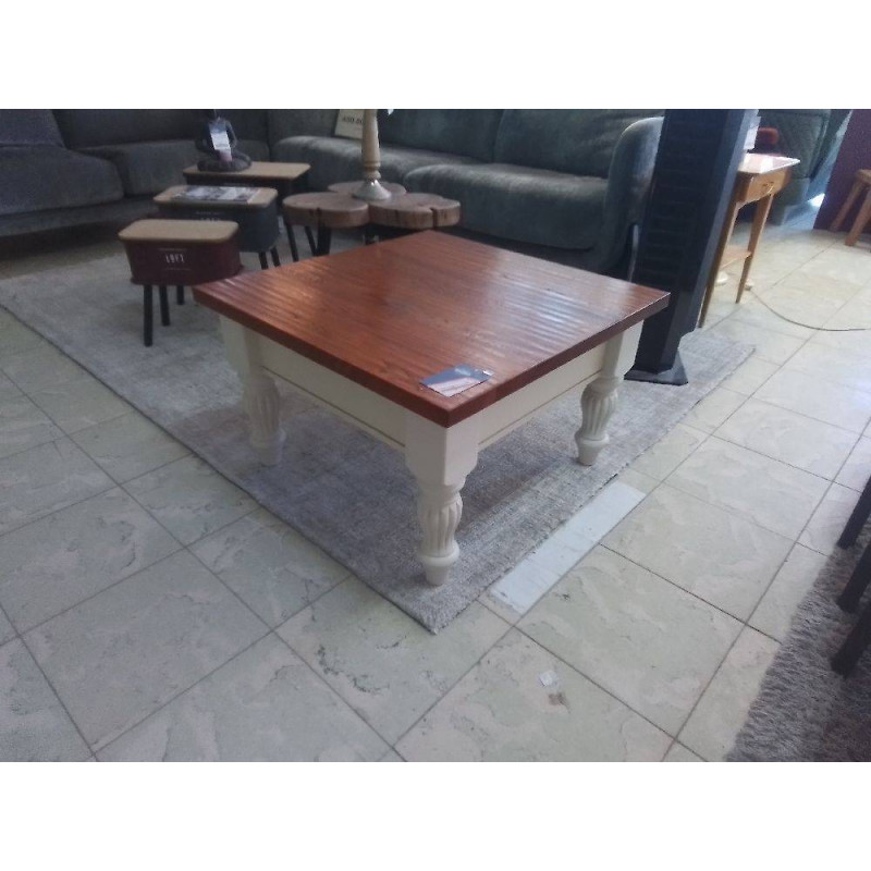 TABLE BASSE CARREE 2 TONS