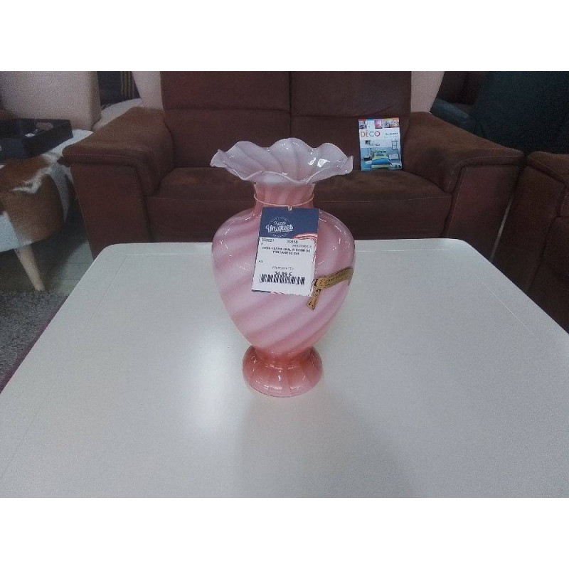 VASE VERRE OPALIN ROSE DE TOSCANE 32 CM