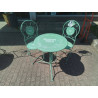 ENSEMBLE BISTROT TABLE ET 2 CHAISES PLIABLES METAL