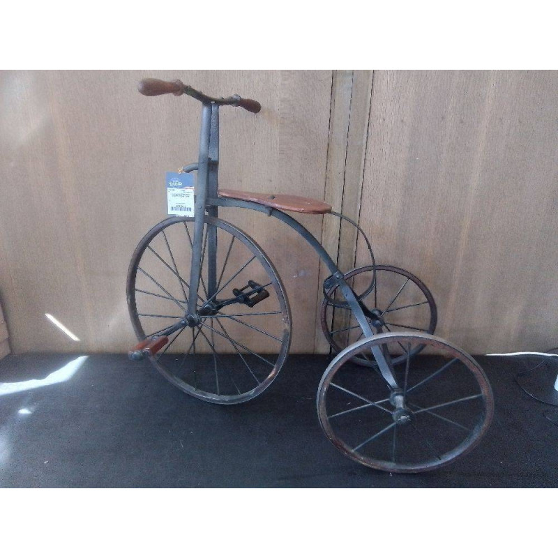 TRICYCLE ANCIEN DEBUT XXEME ACIER ET BOIS