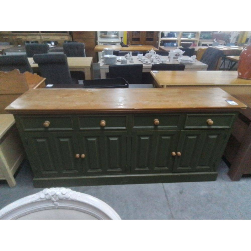 DRESSOIR EN PIN PATINE A RESTAURER