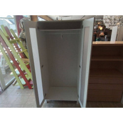 PENDERIE MODERNE BLANCHE 2 PORTES