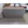 ARMOIRE 2 PORTES 1 TIROIR LAQUE GRIS