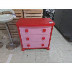 COMMODE ROUGE ET ROSE 3...