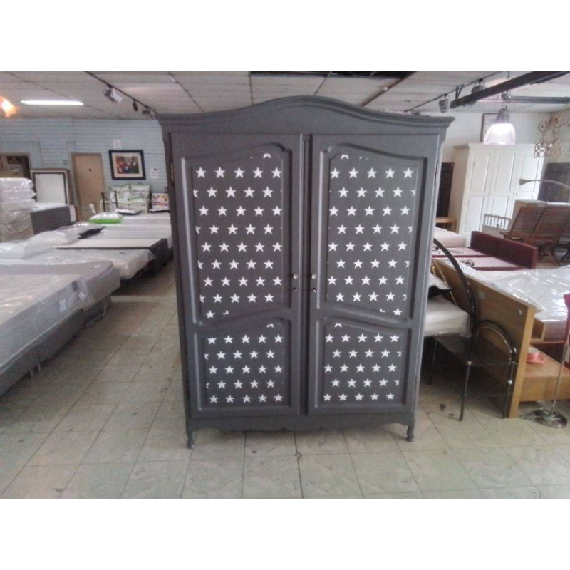 ARMOIRE BRETONNE GRISE 2 PORTES 