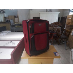 VALISE TROLLEY TISSU ROUGE...