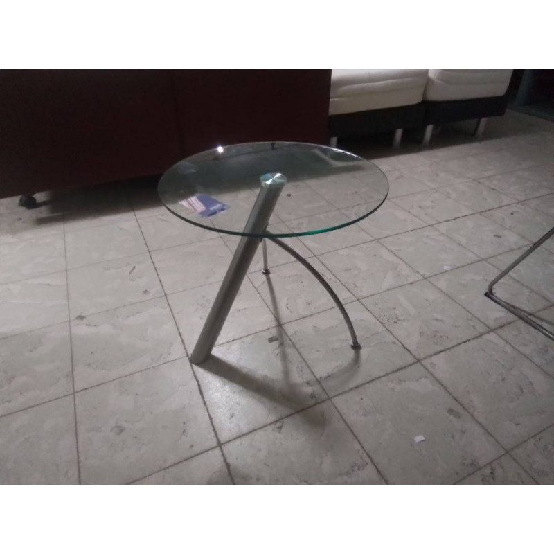 TABLE D APPOINT RONDE EN VERRE 