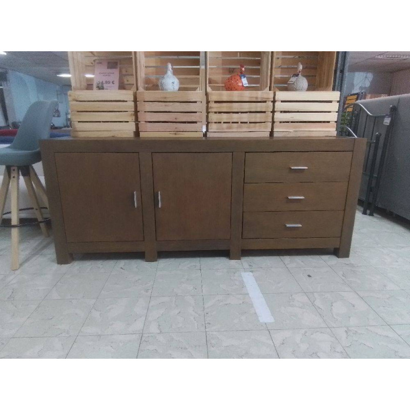 DRESSOIR MODERNE 2 PORTES 3 TIROIRS 
