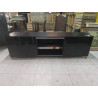 MEUBLE TELE BAS 2 PORTES COULISSANTES VITREES 125X50