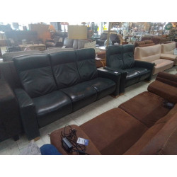 SALON 3+2 HIMOLA CUIR VERT