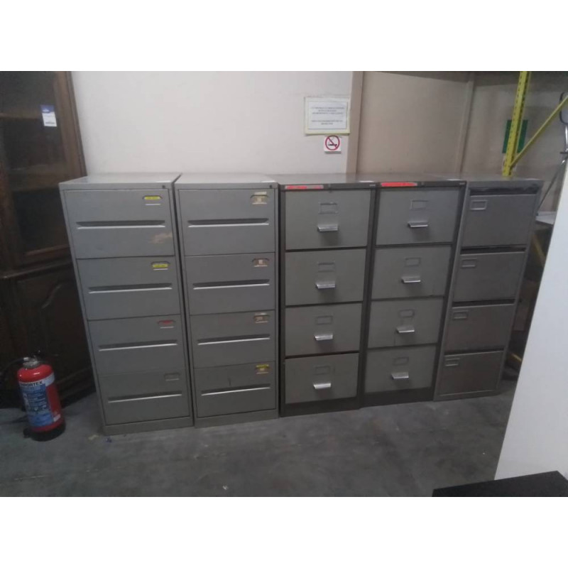 CAISSON DE BUREAU 4 TIROIRS METALLIQUES