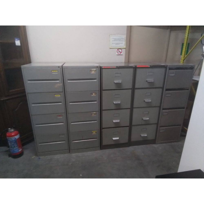 CAISSON DE BUREAU 4 TIROIRS METALLIQUES