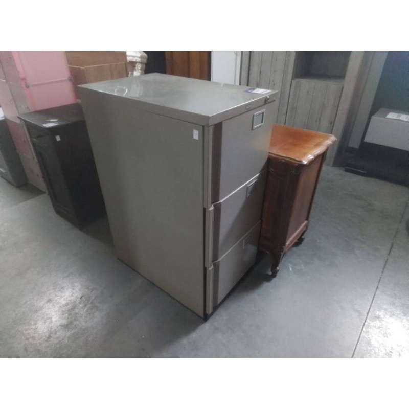 CAISSON DE BUREAU 3 TIROIRS METALLIQUES