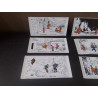 8 CARTES AVEC DECALCOMANIES TINTIN CHA CHA RAMA