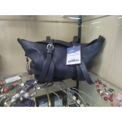 SAC A MAIN ESPRIT CUIR BLEU
