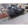 CANAPE D ANGLE CUIR BRUN