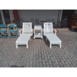 TRANSAT DE JARDIN PVC BLANC