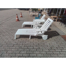 TRANSAT DE JARDIN PVC BLANC