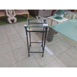 SELLETTE CARREE METAL ET VERRE