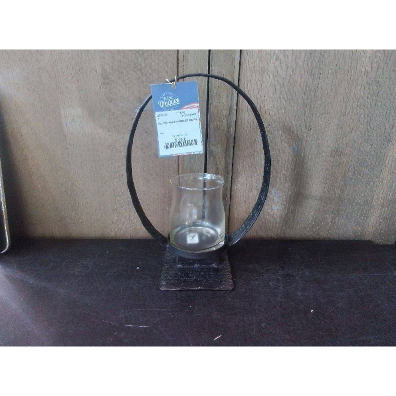 PHOTOPHORE VERRE ET METAL