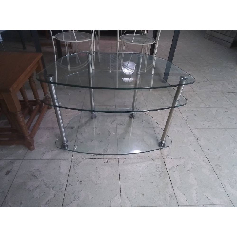 MEUBLE TELE BAS EN VERRE