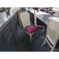 SERIE DE 6 CHAISES CERUSEES...