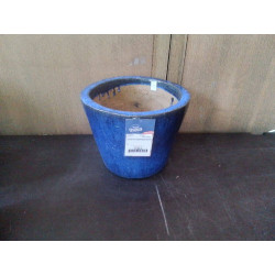 CACHE POT CERAMIQUE BLEUE