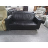 CANAPE 2 PLACES CUIR NOIR